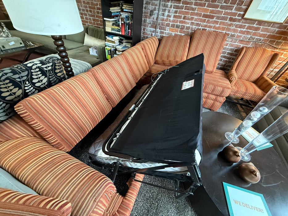 Striped Sectional Sofabed