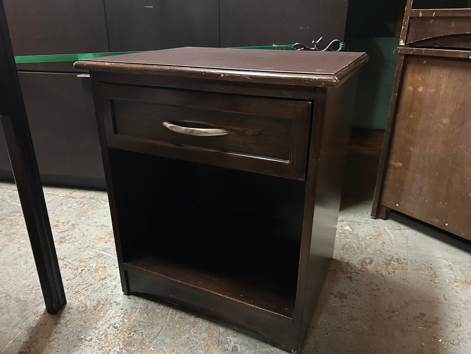 Dark Wood Beside Table