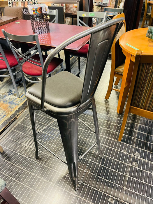 Metal industrial look bar stool