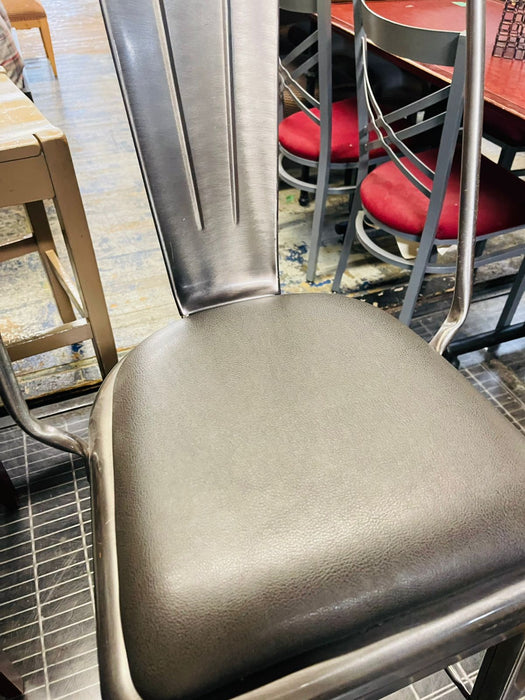 Metal industrial look bar stool