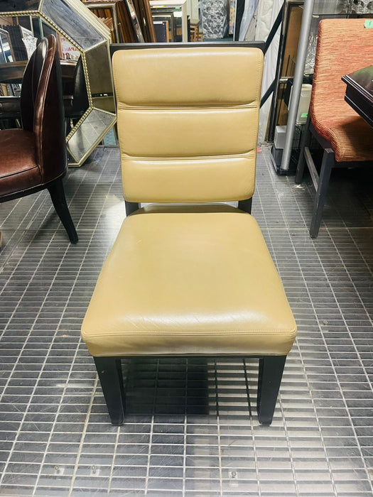 Cream Leather like dining Chair