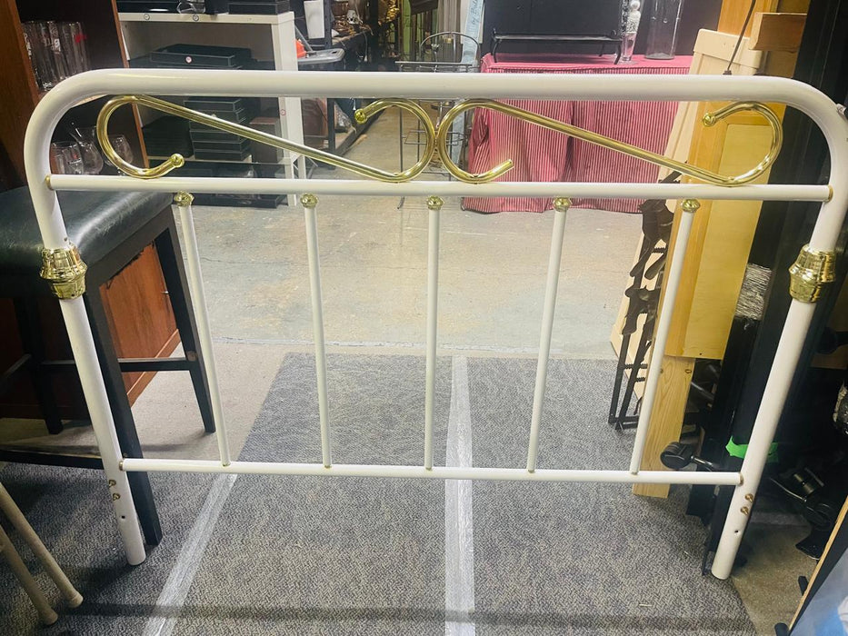 Brand New White Metal Headboard Double size