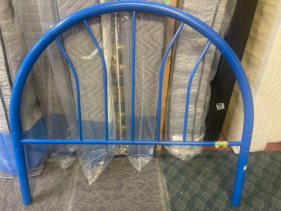 Blue Metal Headboard Double Size