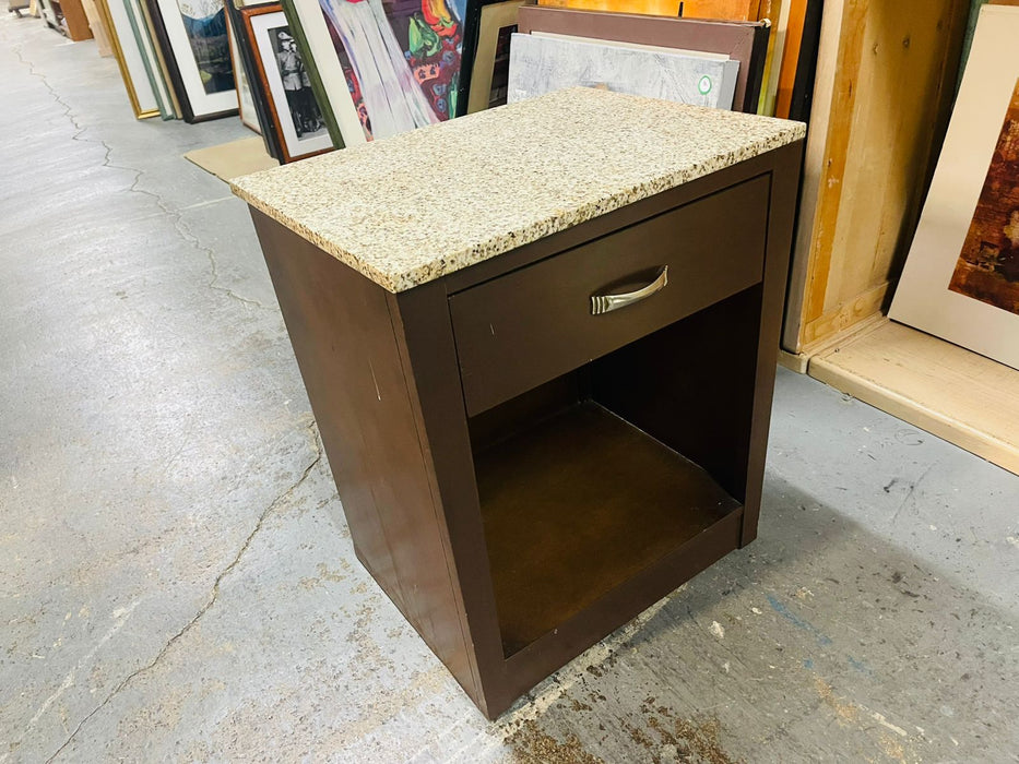 Stone Top Night Table