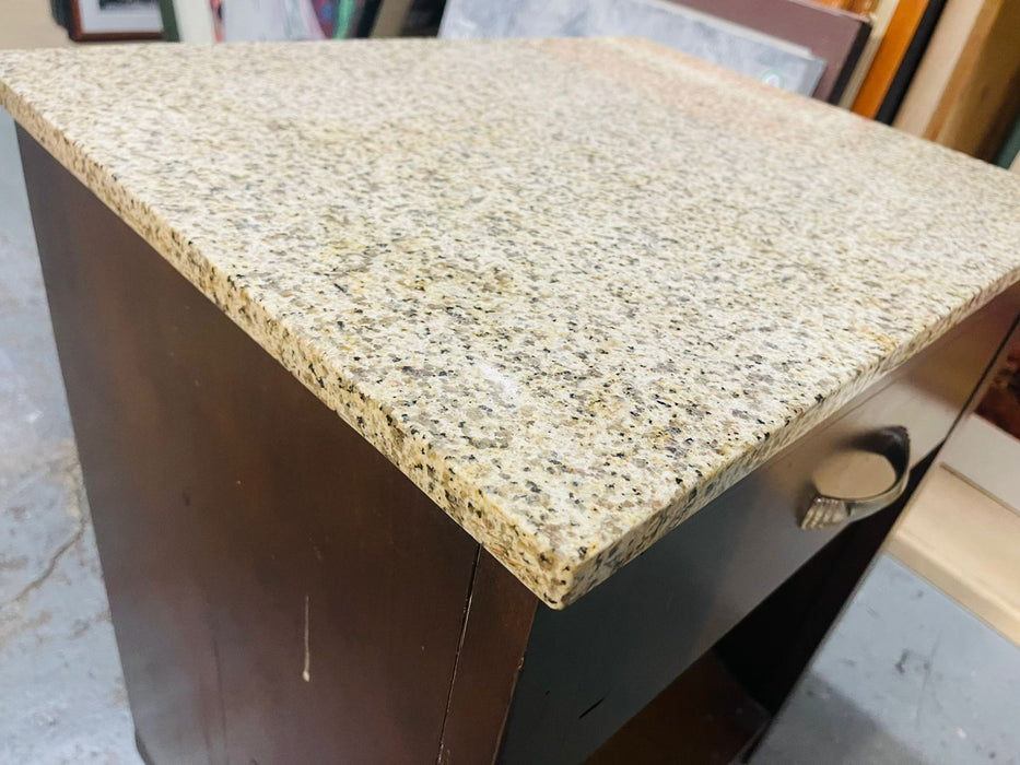 Stone Top Night Table