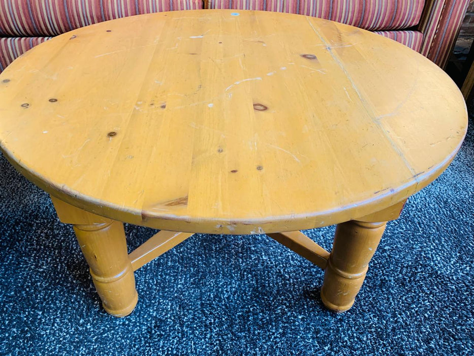 Round Pine Coffee Table