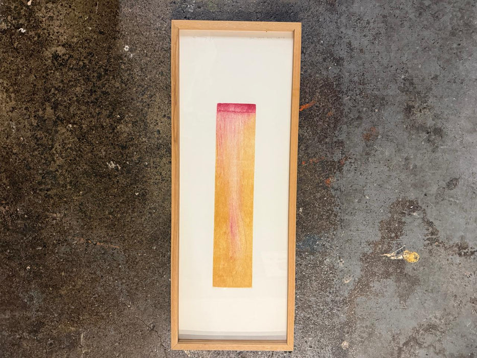 Light Wood Long Framed Art