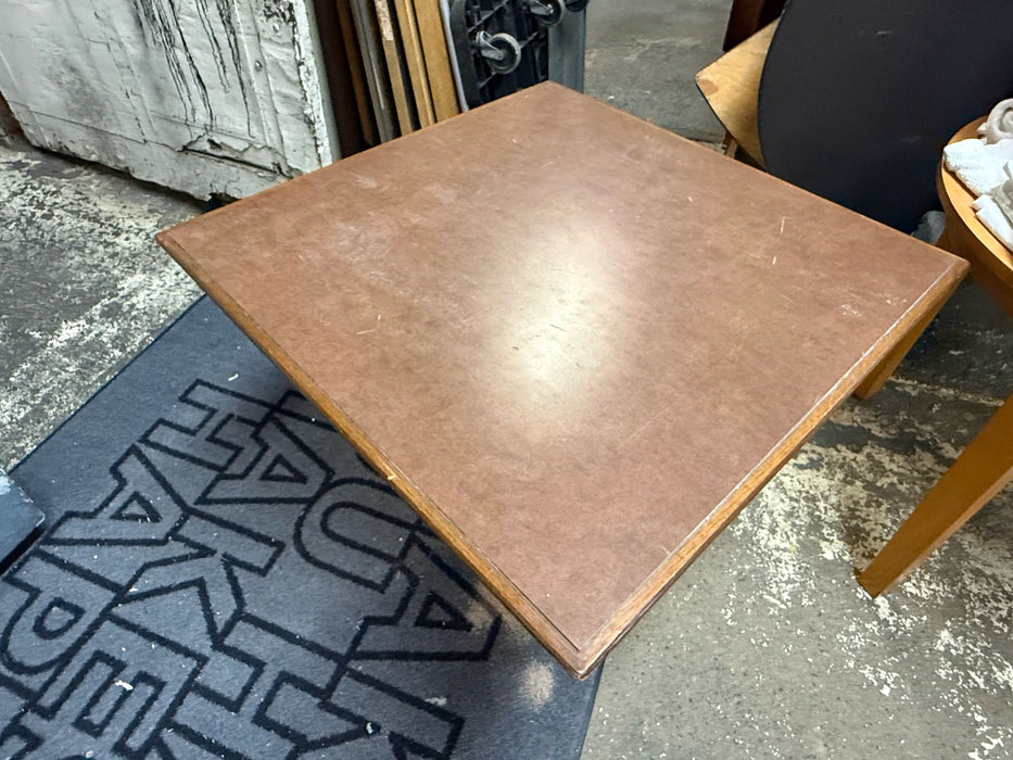 Square Wood Table Top with Brown laminate top