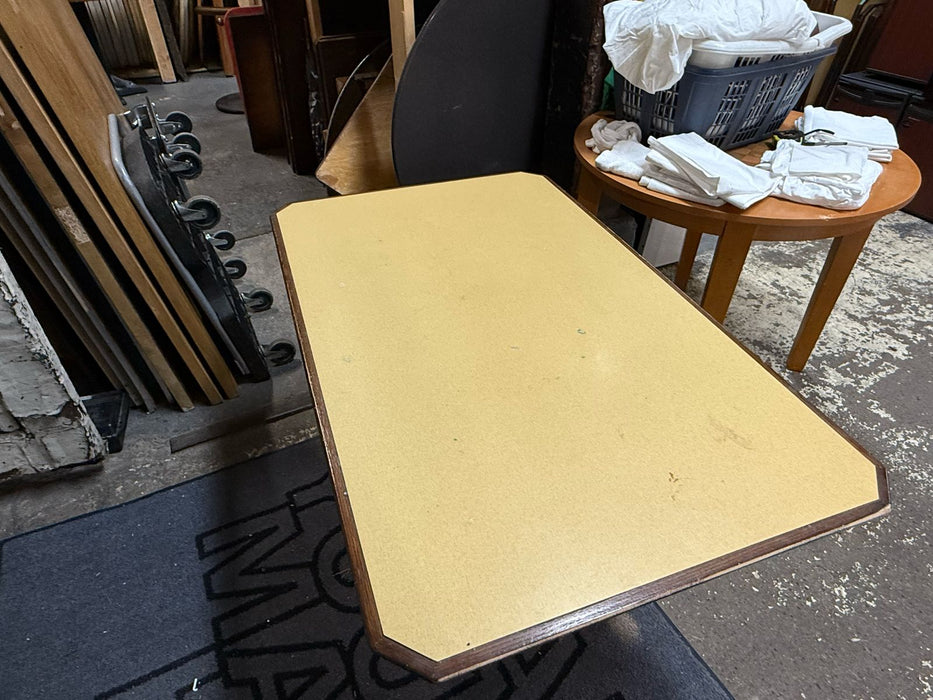 Rectangle Laminate Table Top with Yellow Beige Top