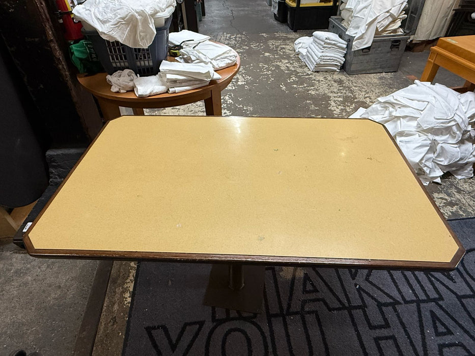 Rectangle Laminate Table Top with Yellow Beige Top
