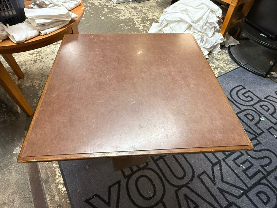 Square Wood Table Top with Brown laminate top