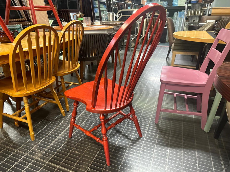 Red Wood Dining Chairs