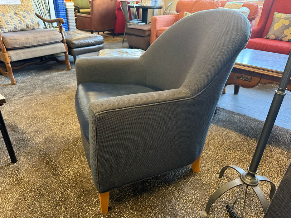 Blue accent chair