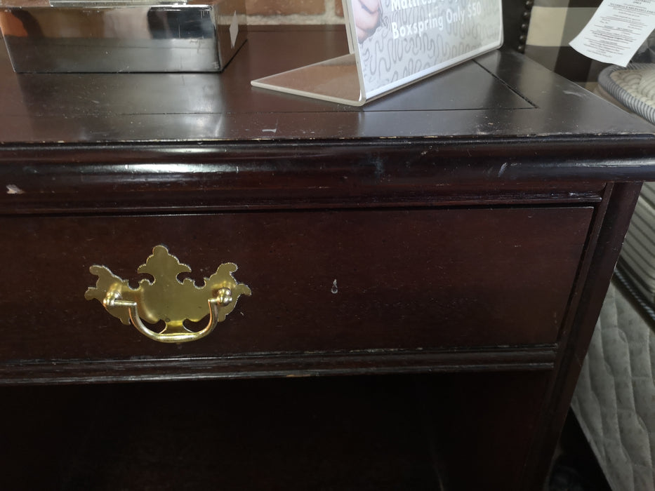 Dark Wood Bedside Table
