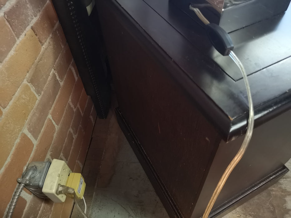 Dark Wood Bedside Table
