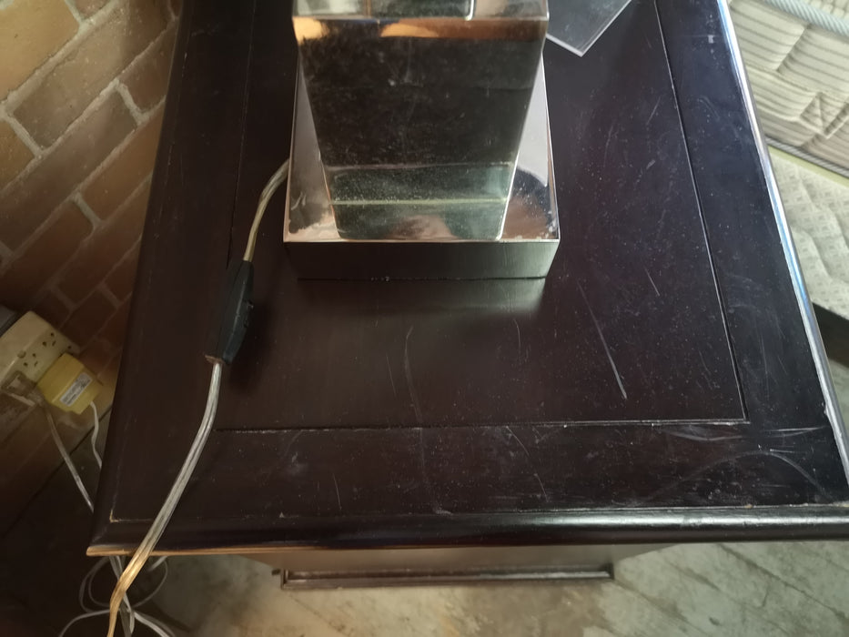 Dark Wood Bedside Table
