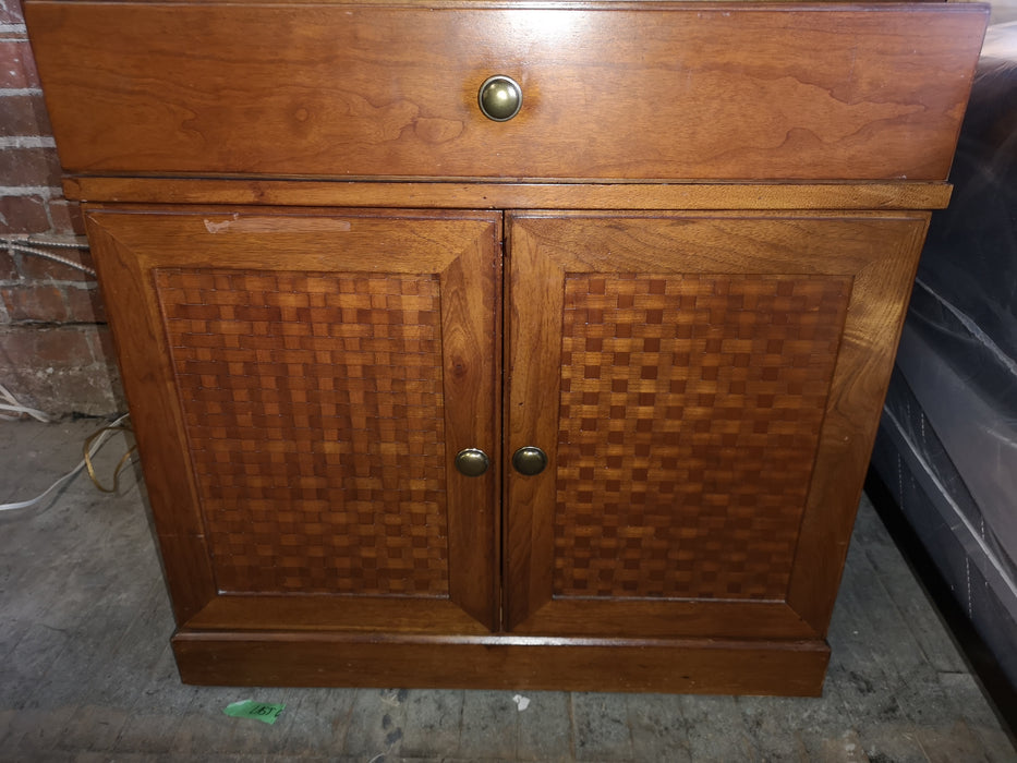 Bedside Table with Glass Top FSW