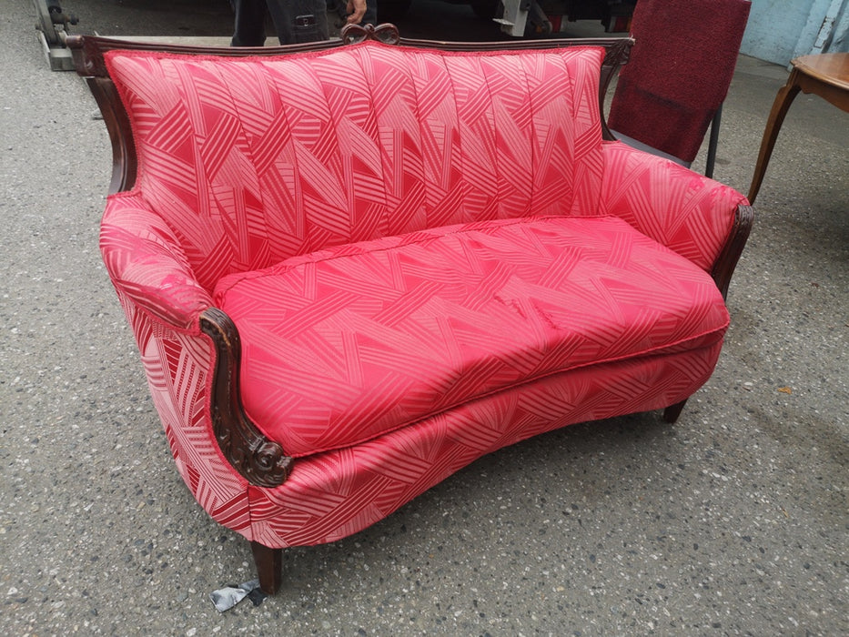Red traditional sofa