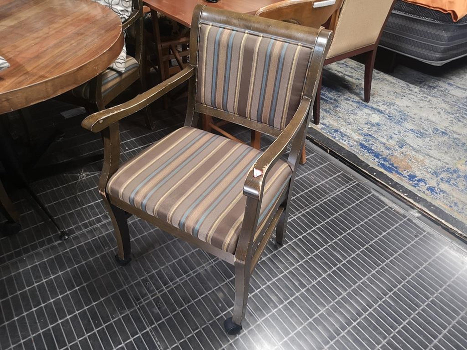 Wood Arm chair on Two Wheels