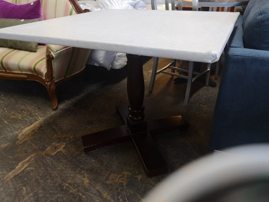Dining Table with wood pedestal base
