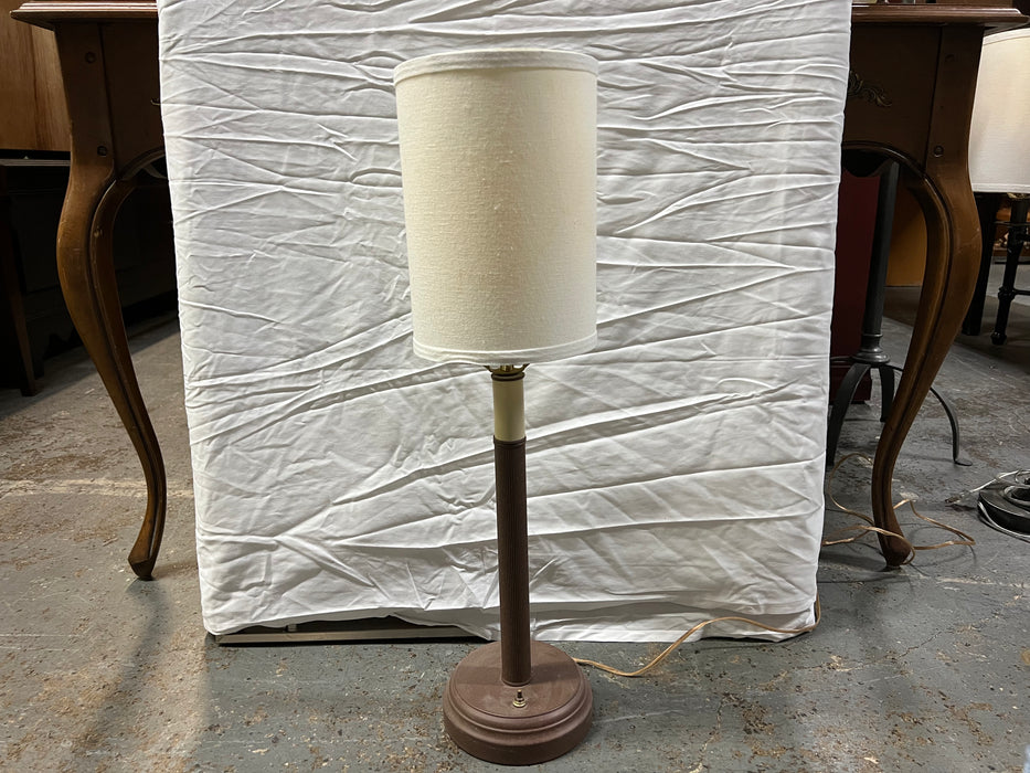 Brown metal table lamp