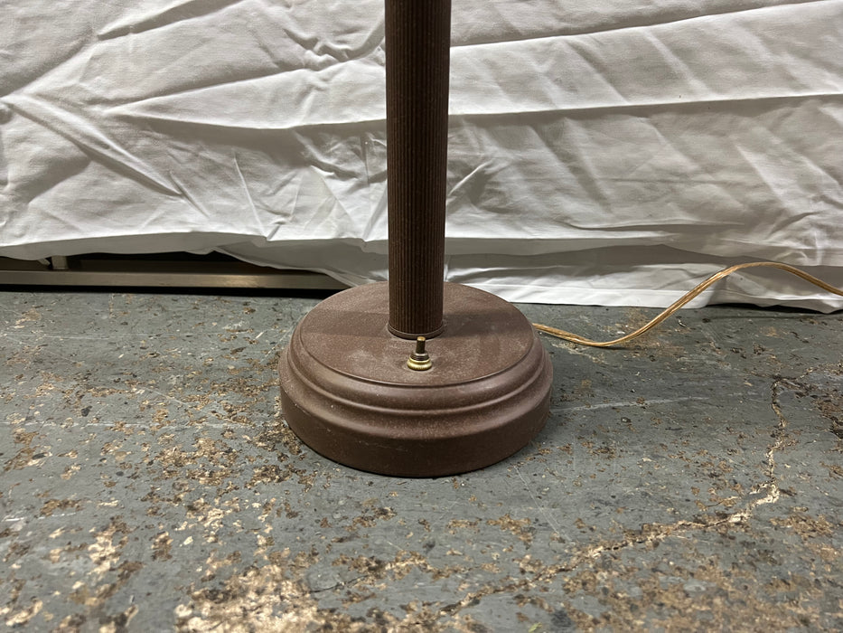 Brown metal table lamp