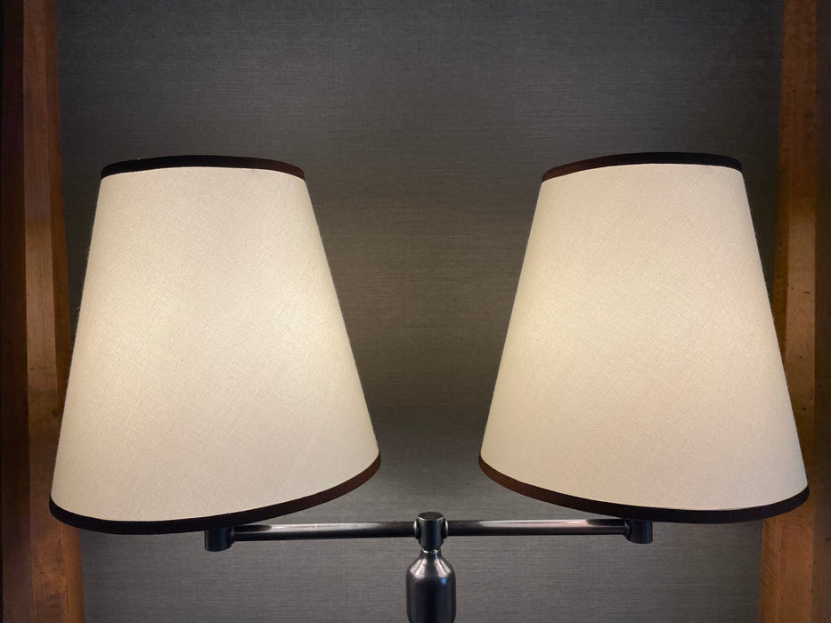 Dark grey metal table lamp