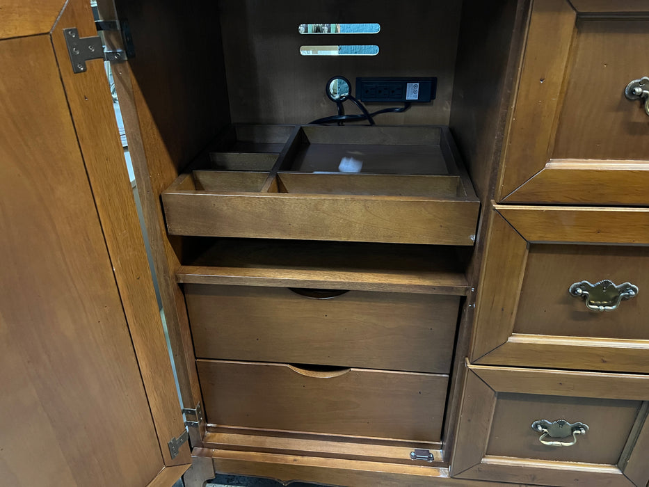 French Provincial Style Wood Cabinet Dresser
