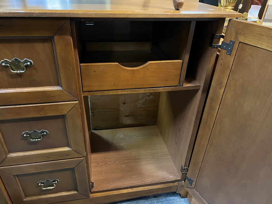 French Provincial Style Wood Cabinet Dresser