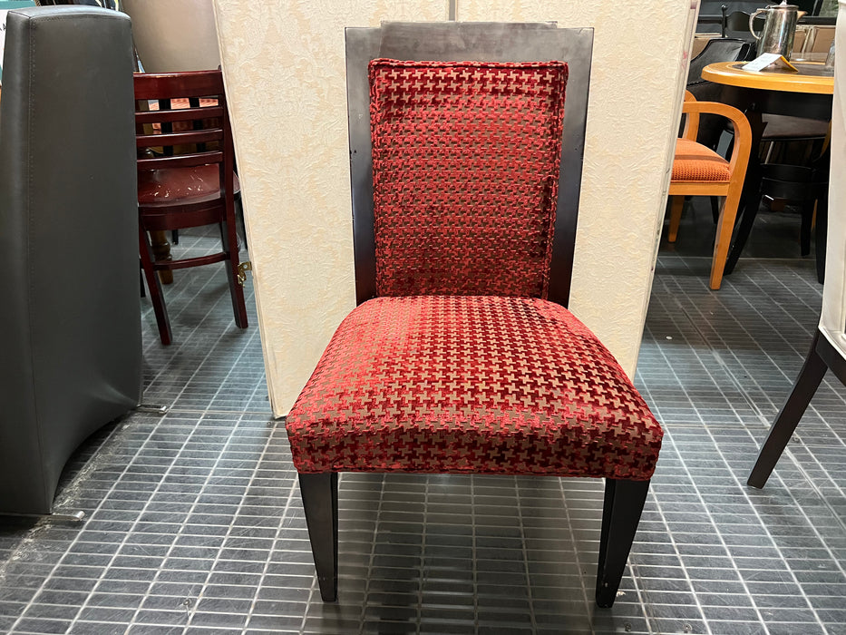 Dark red velvet dining chair