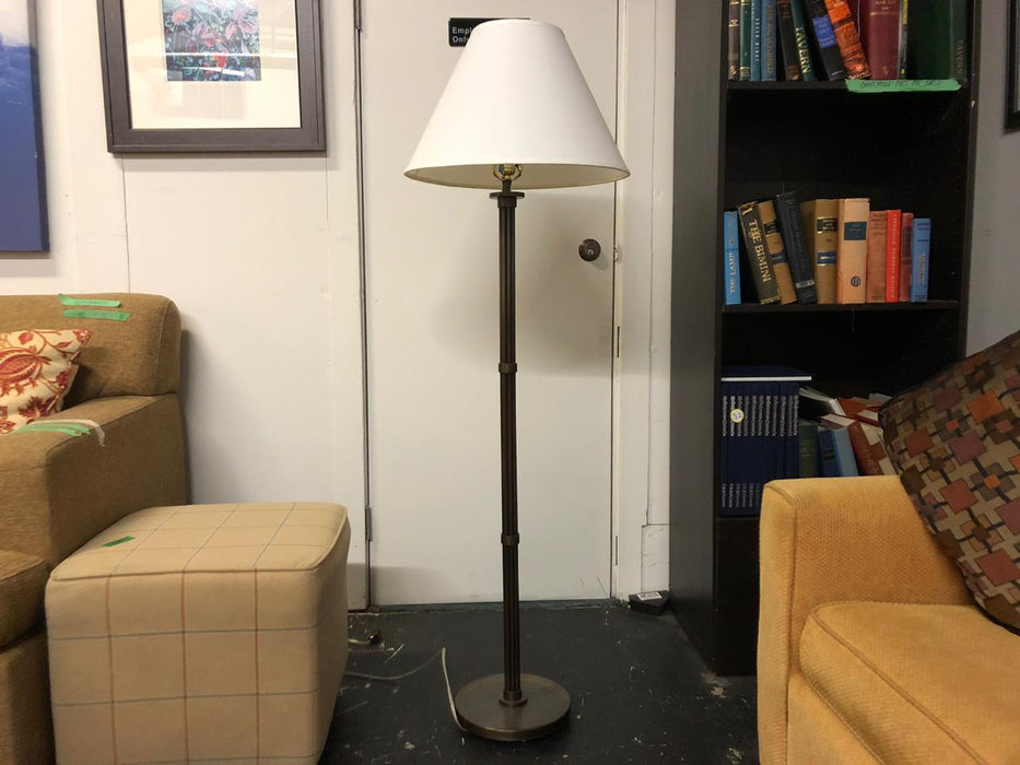 Metal Ribbed Post Floor Lamp