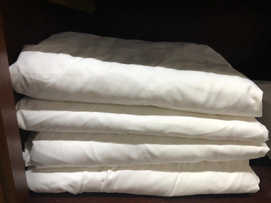 Plain White Bed Sheets Fitted and Flat