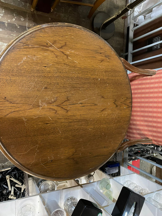 30" Round Wood Pedestal Table