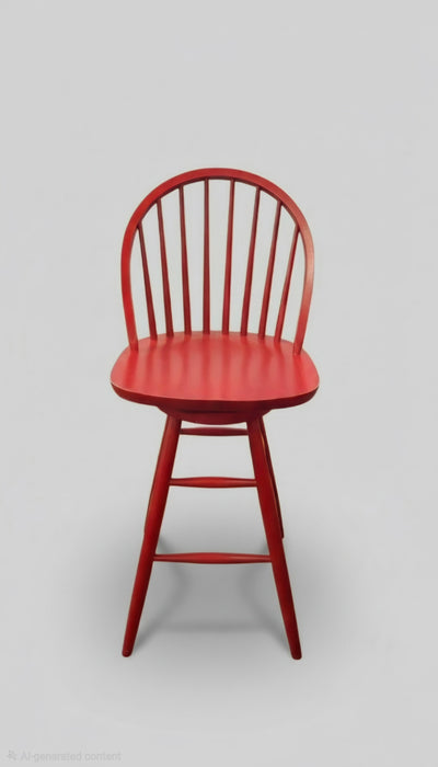 Red Wood Bar Stool