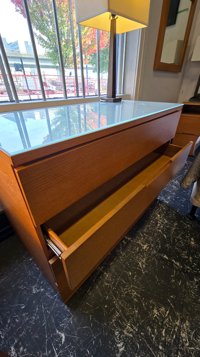 Honey Colored Four Drawer Dresser