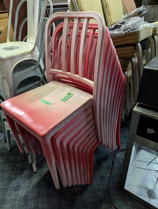 Red acrylic chair