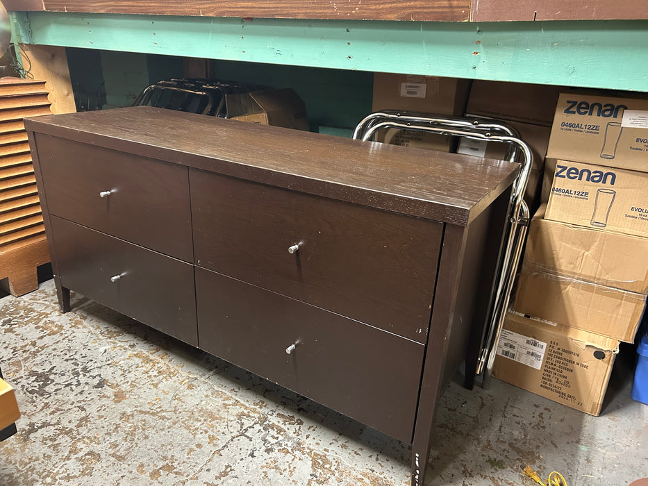 4 Drawer Dark Wood Dresser