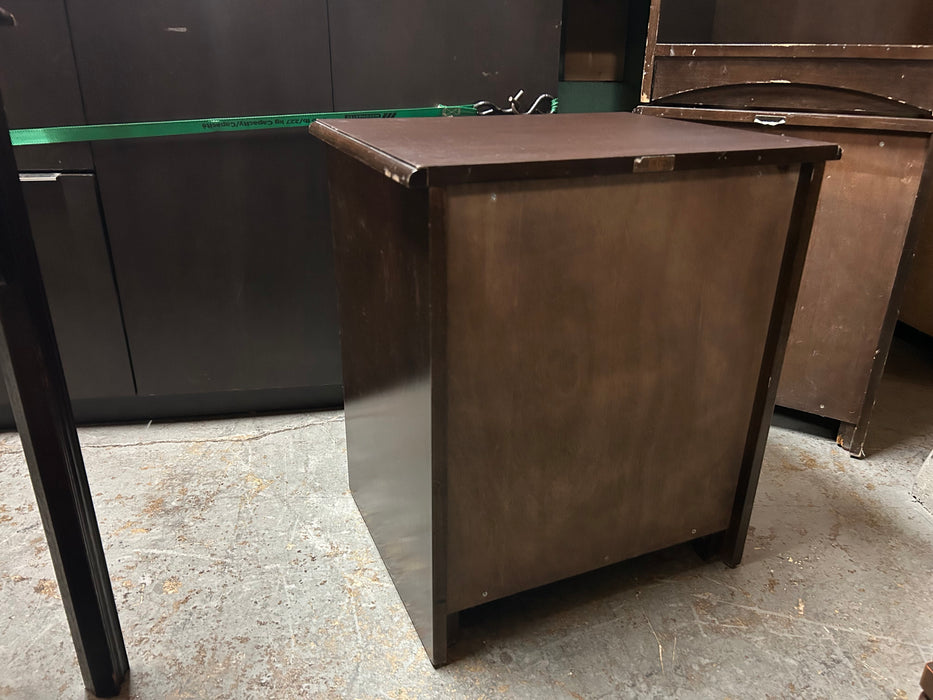 Dark Wood Beside Table