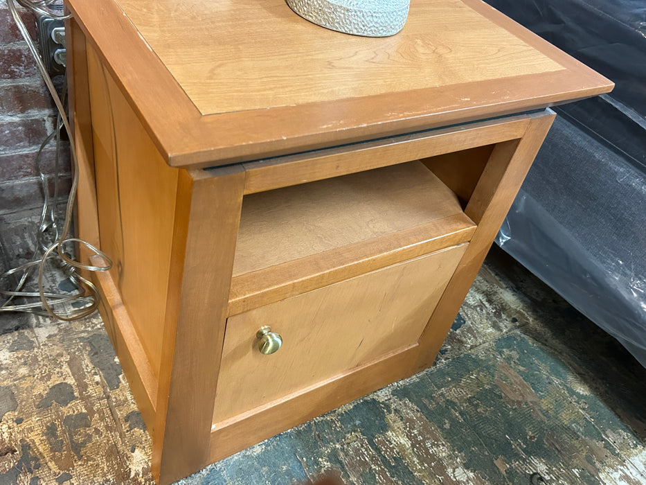 Small Wood Honey Night Table