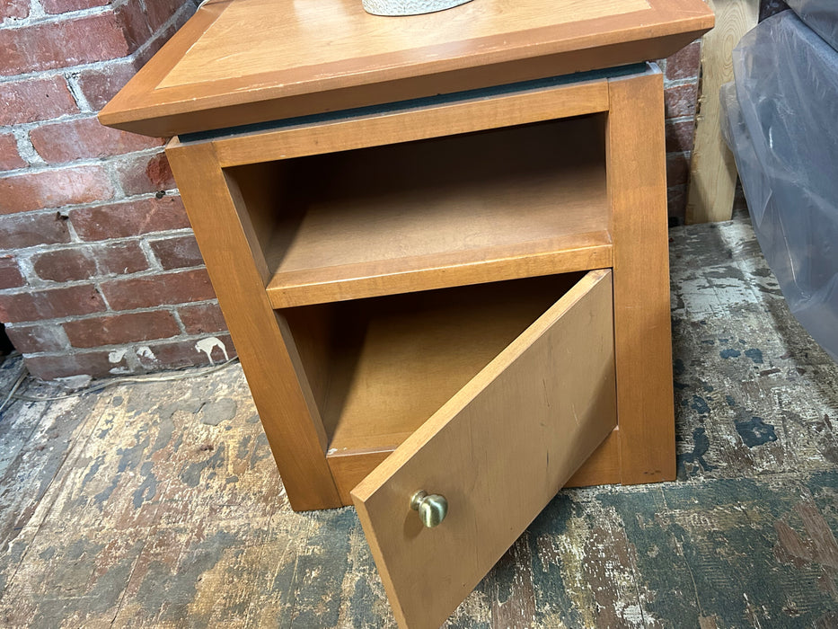 Small Wood Honey Night Table