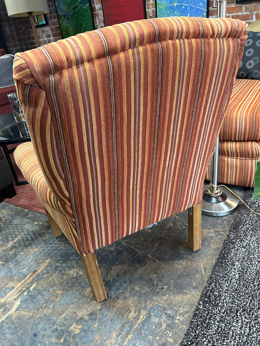 Striped High Back Chair