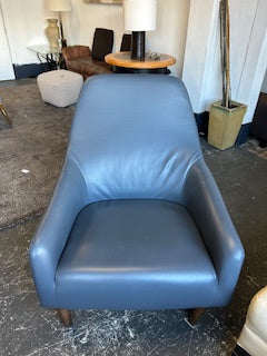Blue Leather Sofa Chair