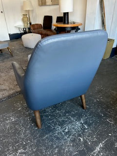 Blue Leather Sofa Chair