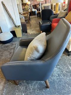 Blue Leather Sofa Chair