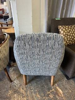 Blue-Grey Patterned Sofa Chair