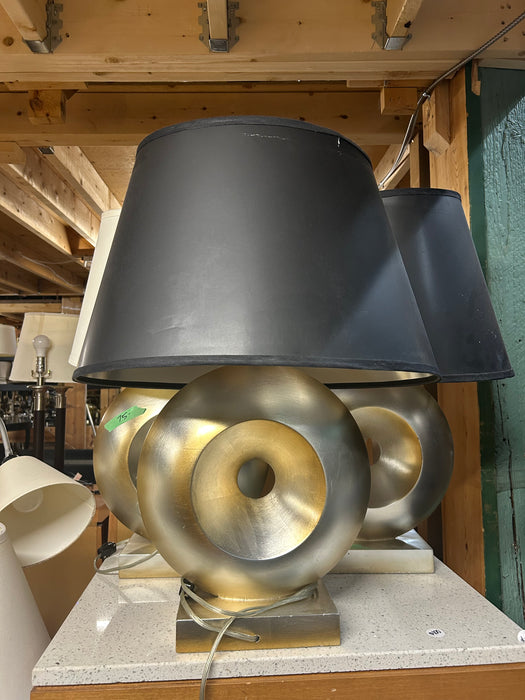 Gold round table lamp