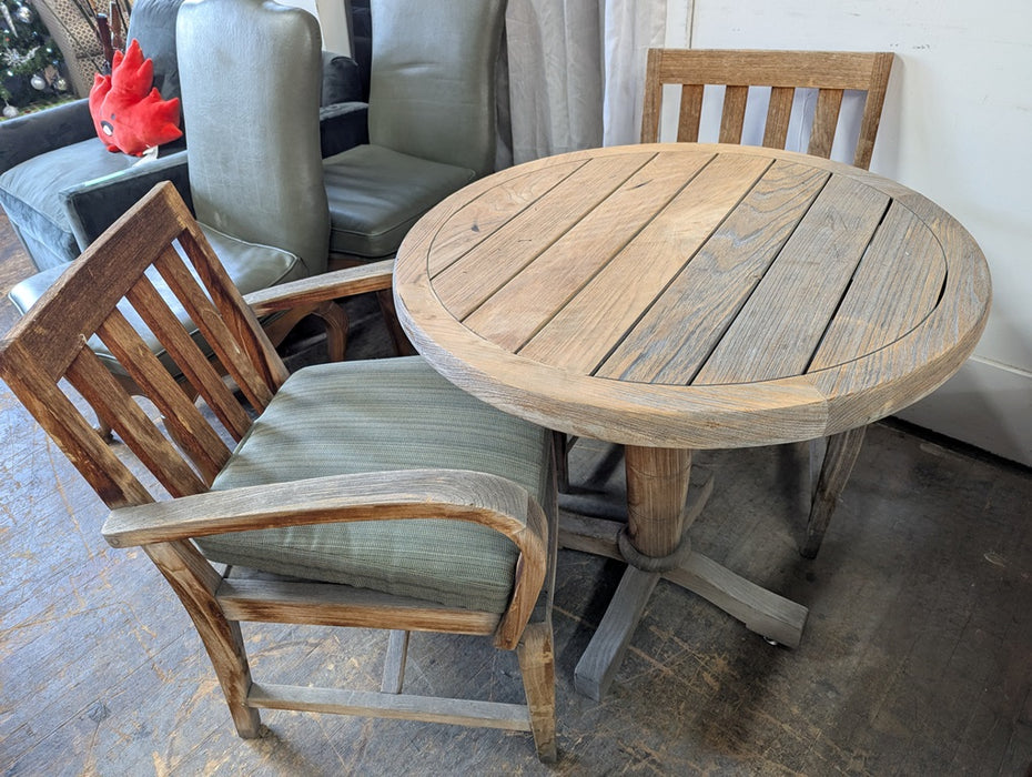 Teak outdoor table and chair SET