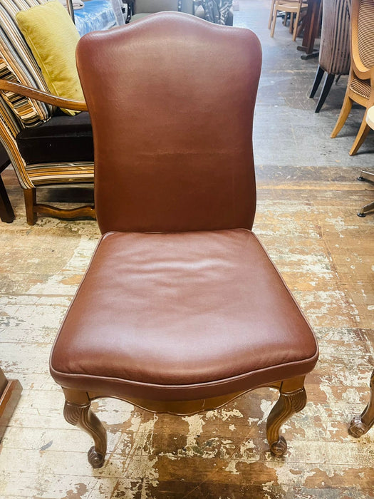 Leather look french provincial dining chair