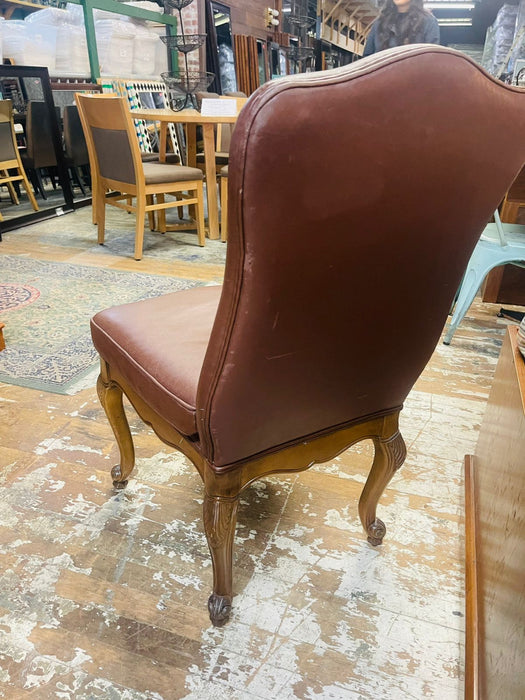 Leather look french provincial dining chair