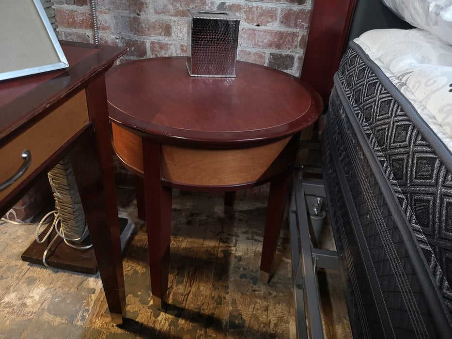 Cherry finish Round Side Table